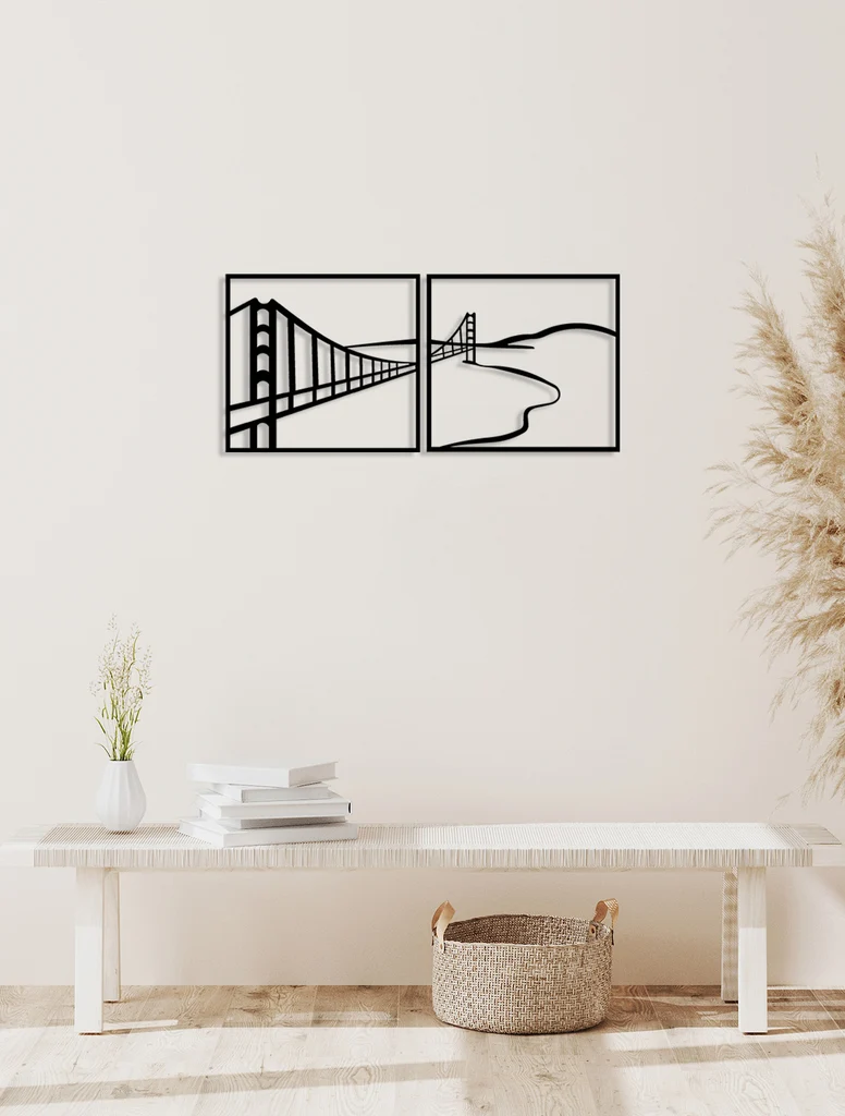 Bridge metal wall art