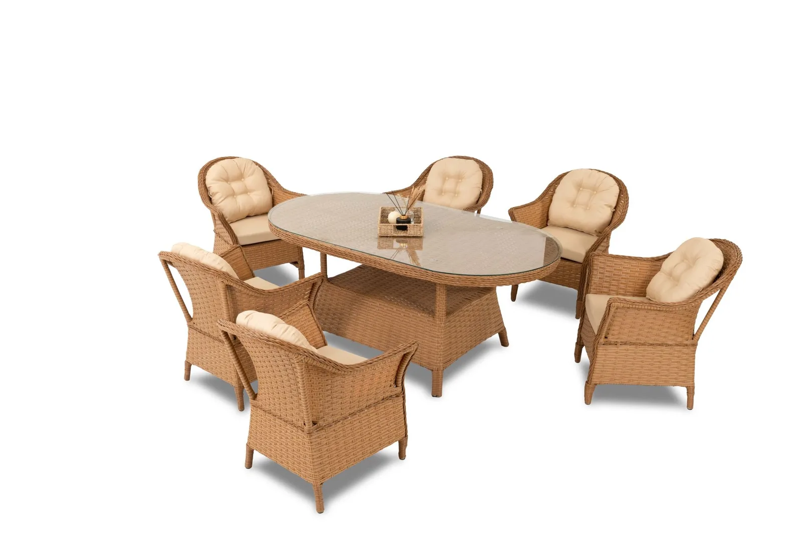 طقم طعام خارجي Bitez Rattan