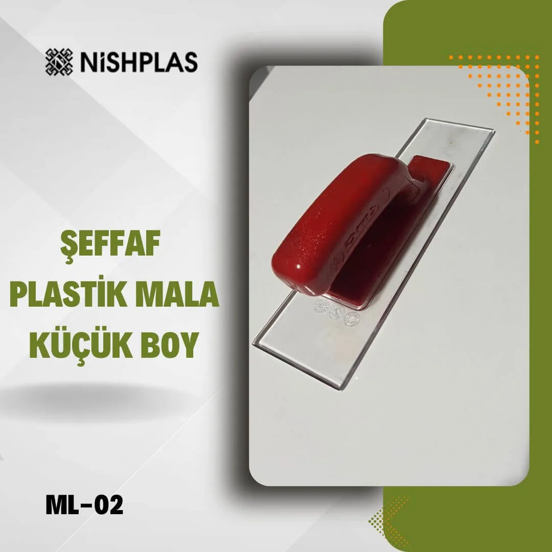 Small transparent plastic trowel Şeffaf Plastik Mala Küçük