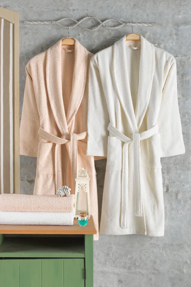 Elart Naturel Family Bathrobe Set 4 Pieces Cream