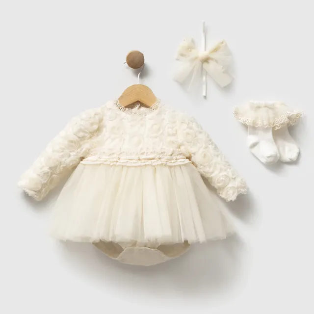 Cumino Baby Girls’ Three-Piece Lace Outfit MJ201