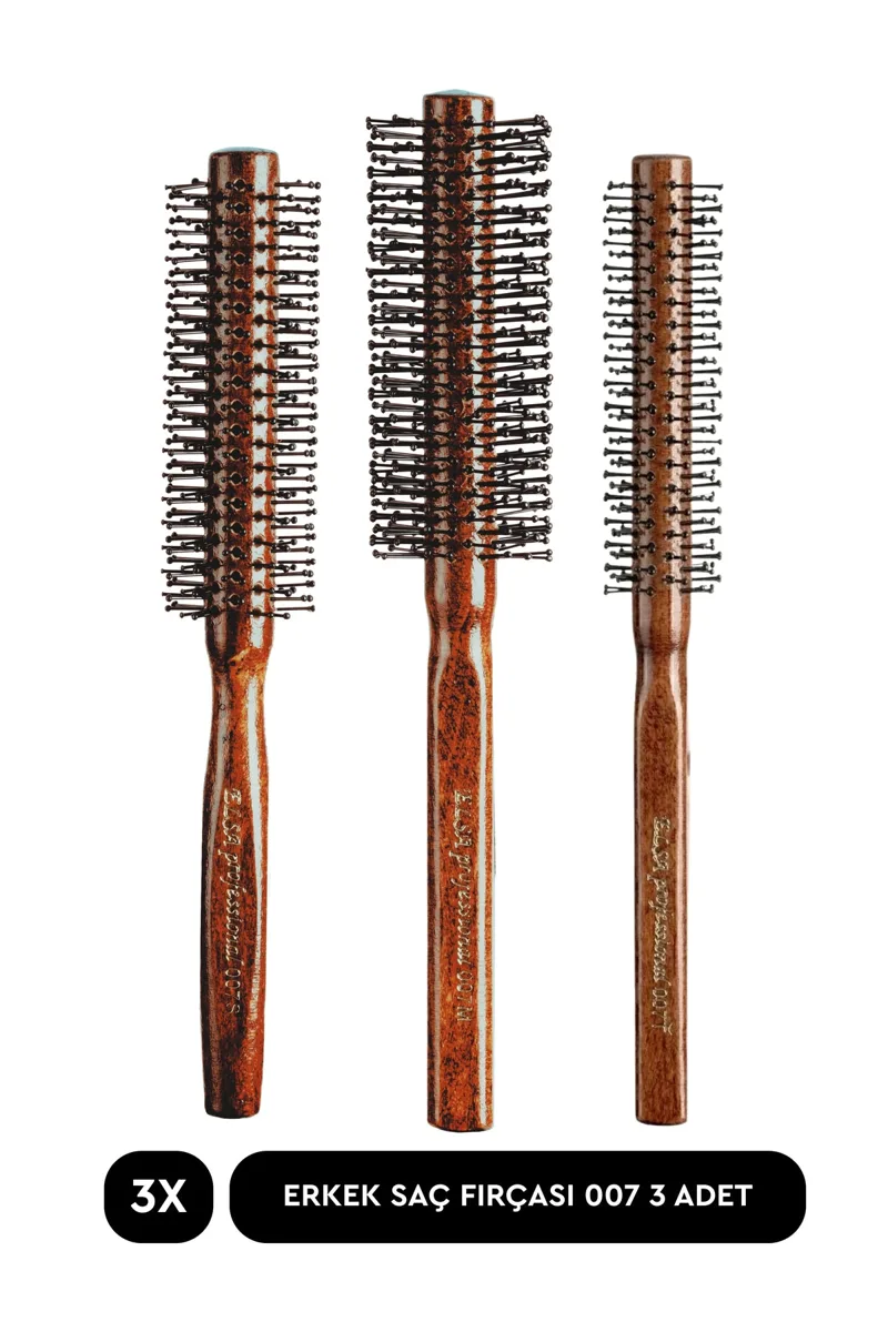 007 men's set 30 33 40 mm blow-dry brush
