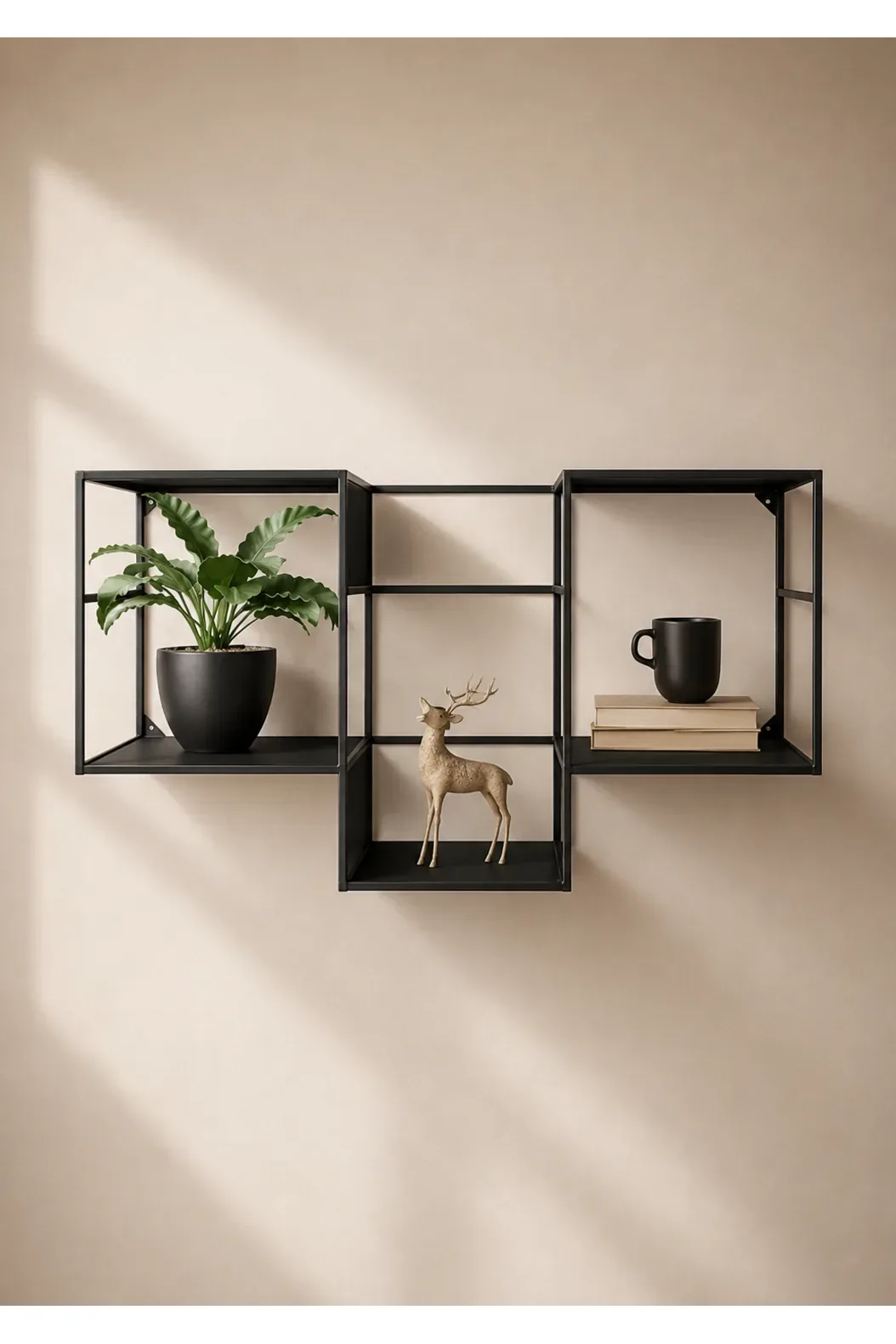 Dekoratif Metal metal wall shelf