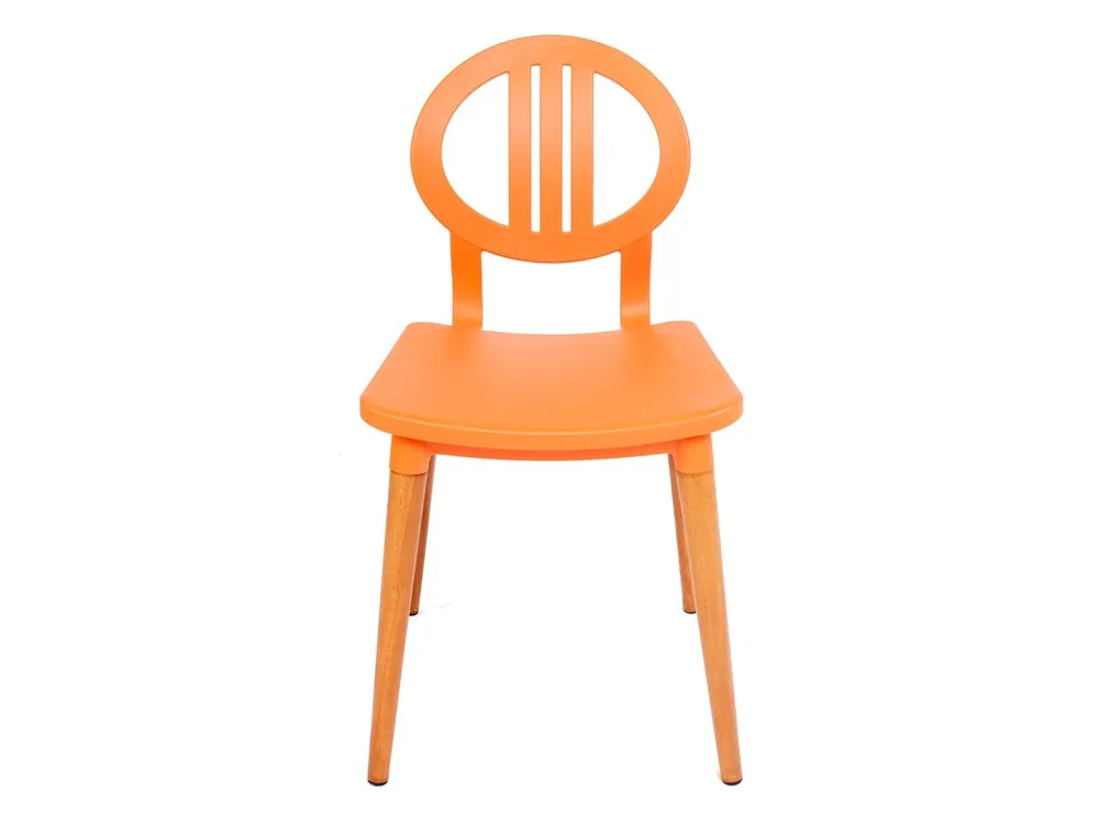 كرسي بأرجل خشبية TULIP Orange