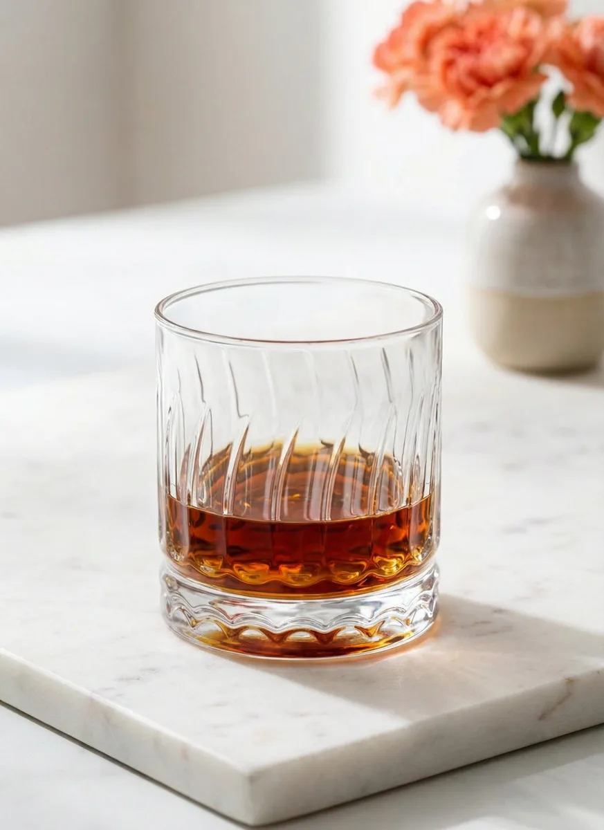 Wave glass whisky tumbler