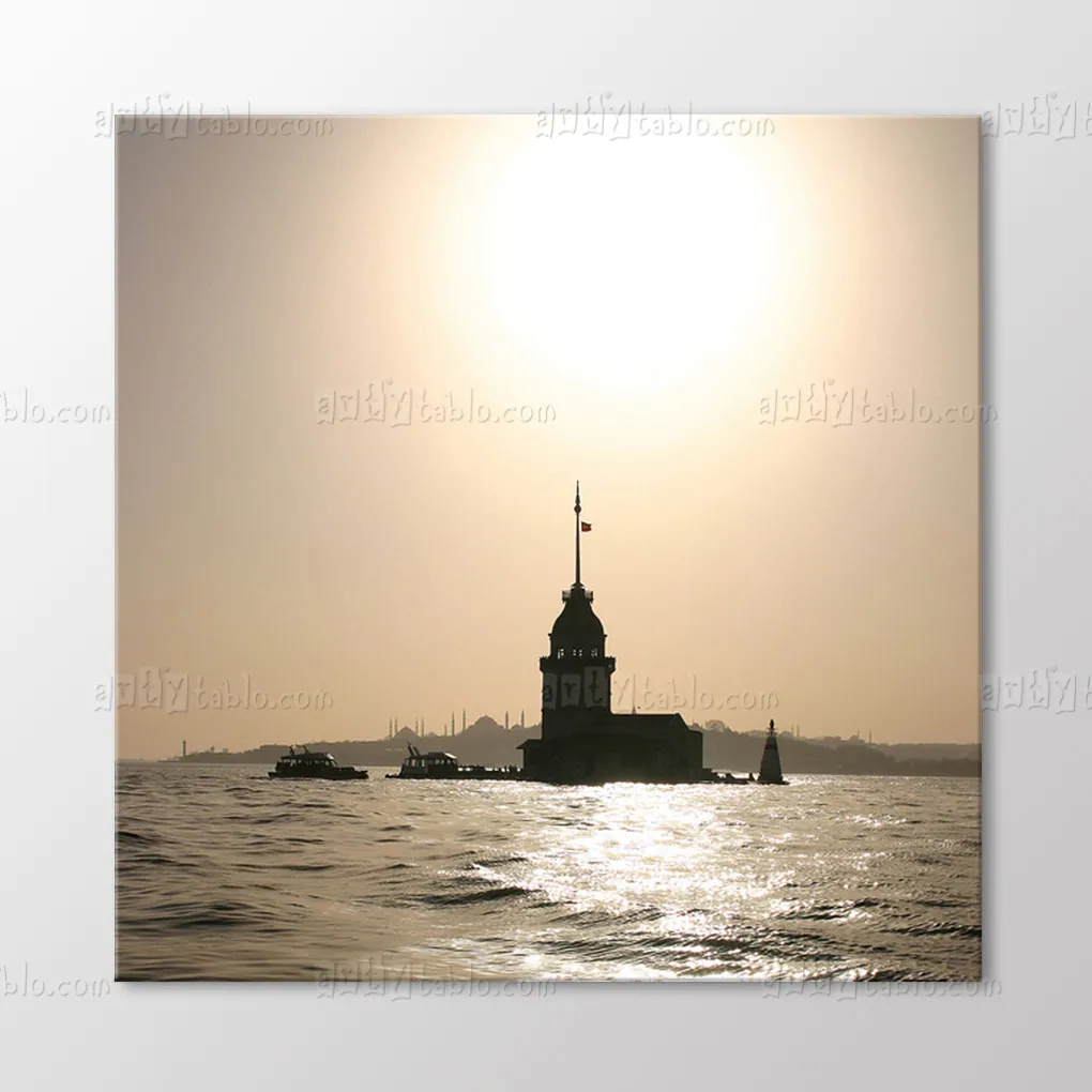 Maiden's Tower in bright sun canvas wall art