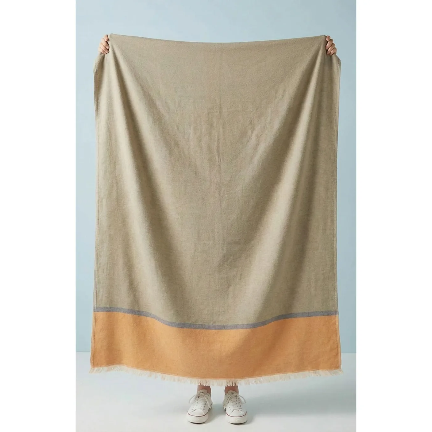 Softblock Linen Throw Blanket