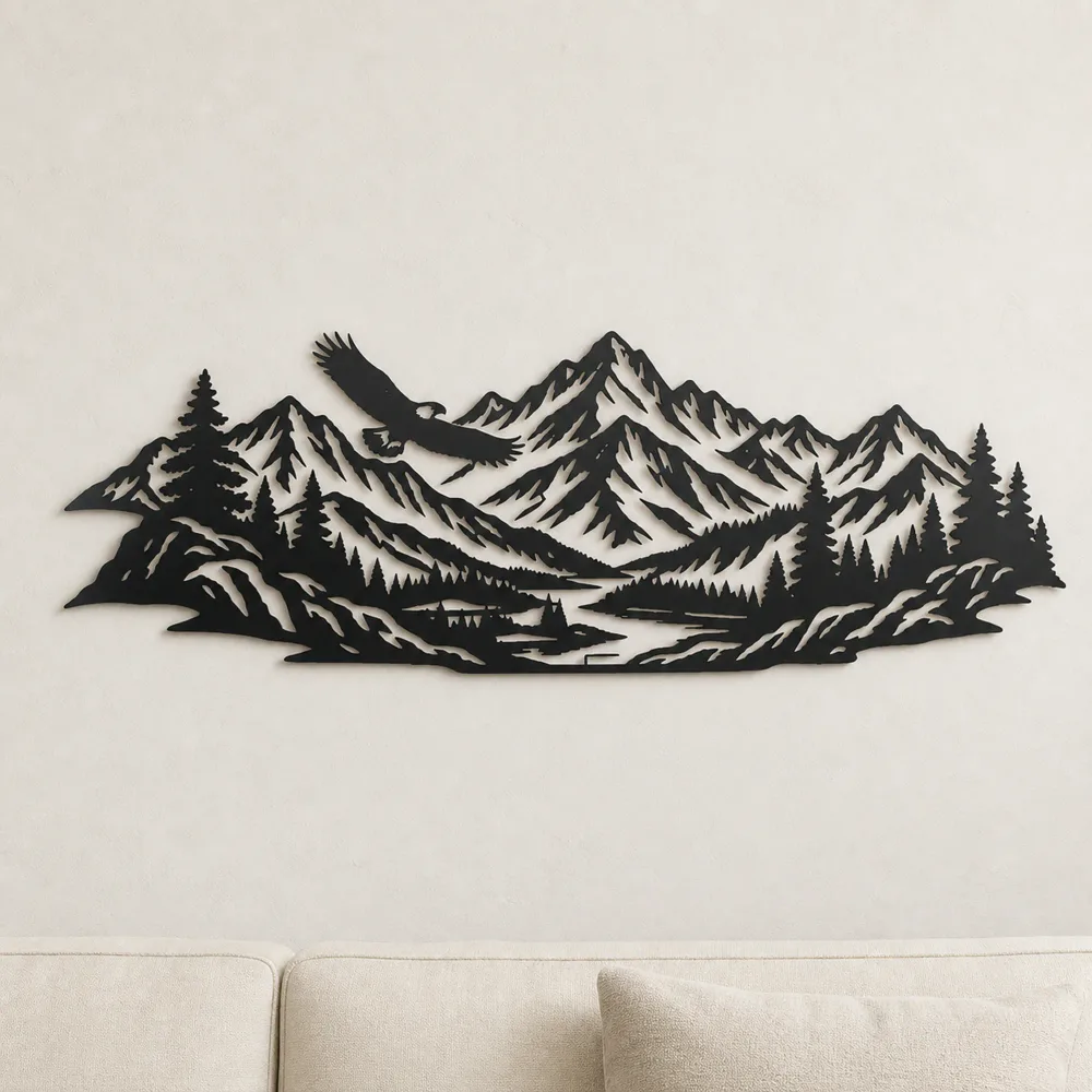 Eagle Ridge Mountain Metal Wall Art