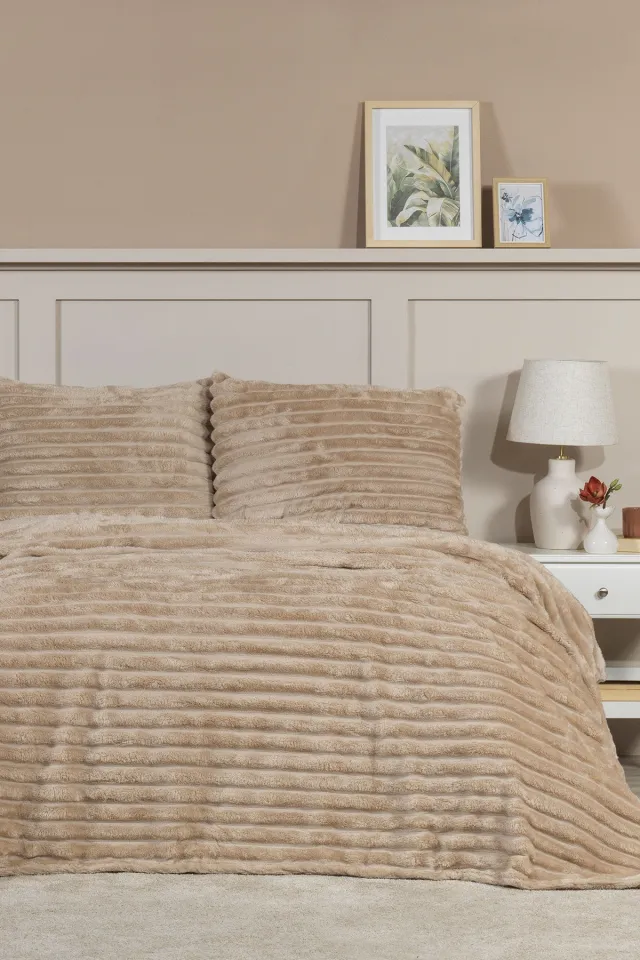 Elart Mateo Blanket Set Double Wellsoft 3 Pieces (230x250 cm) Cappuccino