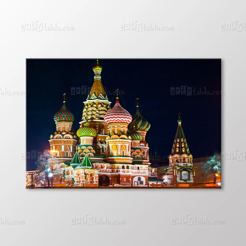 Gece Rengarenk Katedral Tablo canvas wall art
