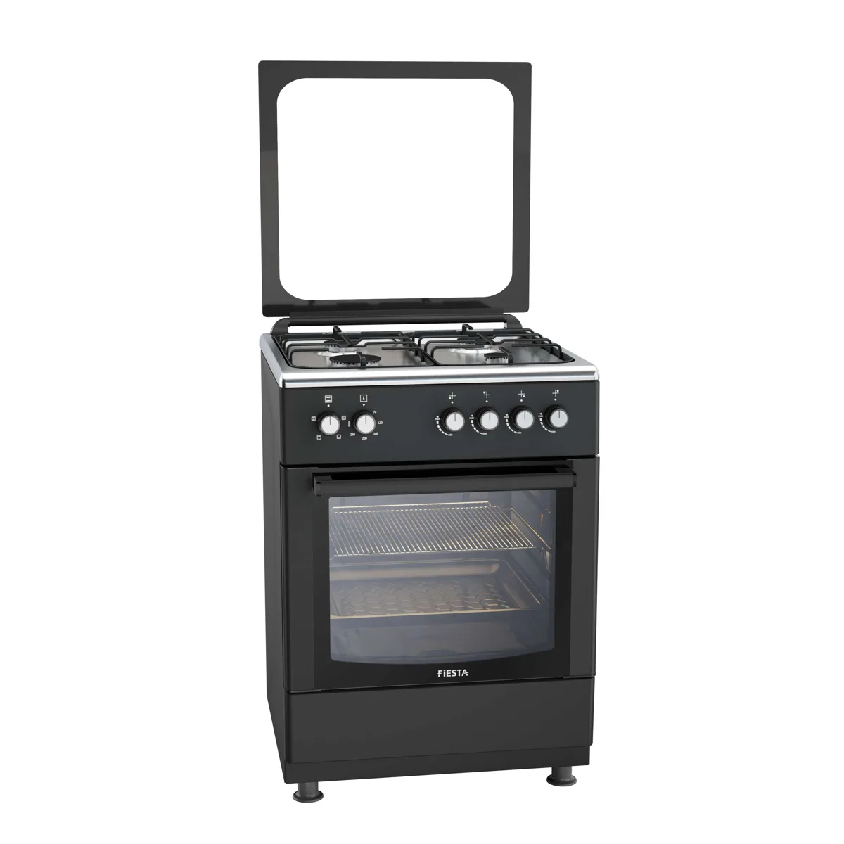 طباخ غاز قائم 60×60 بأربع شعلات طراز FO 66G4 SB