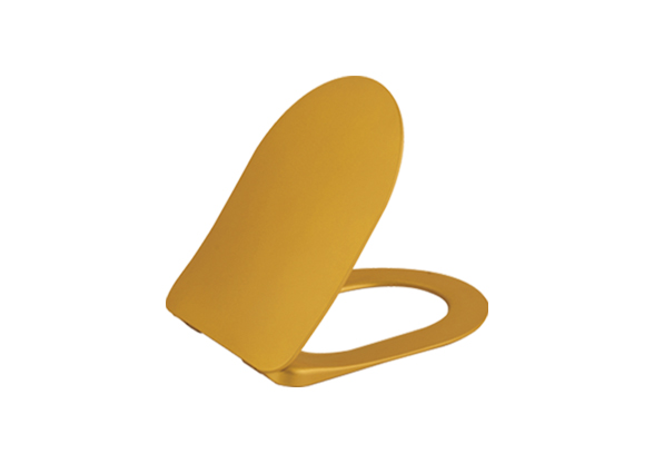 غطاء مرحاض Duck Duroplast بإغلاق بطيء – طلاء ذهبي