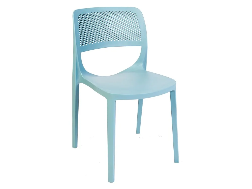 كرسي بلاستيكي بدون أذرع MILA Blue