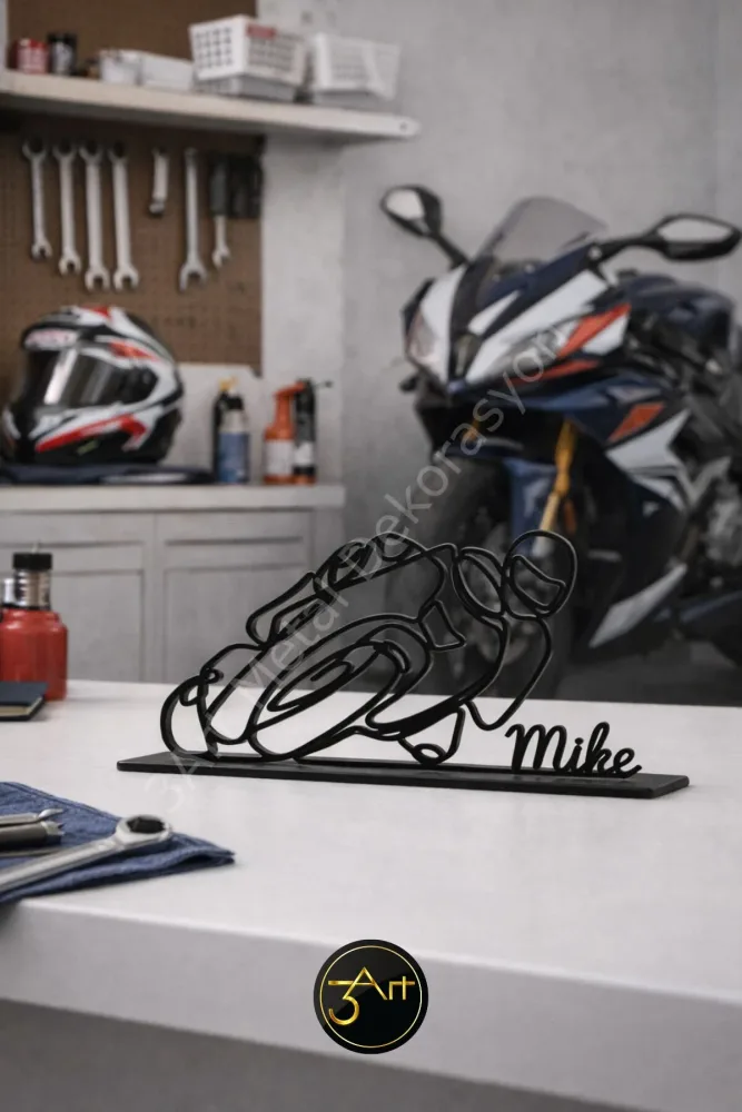 Personalised Name Motorcycle Decor