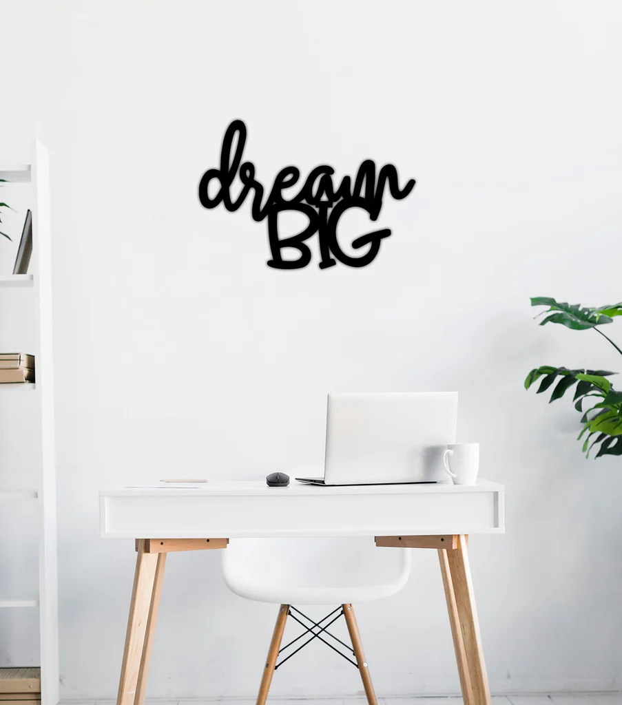 Dream Big metal wall art