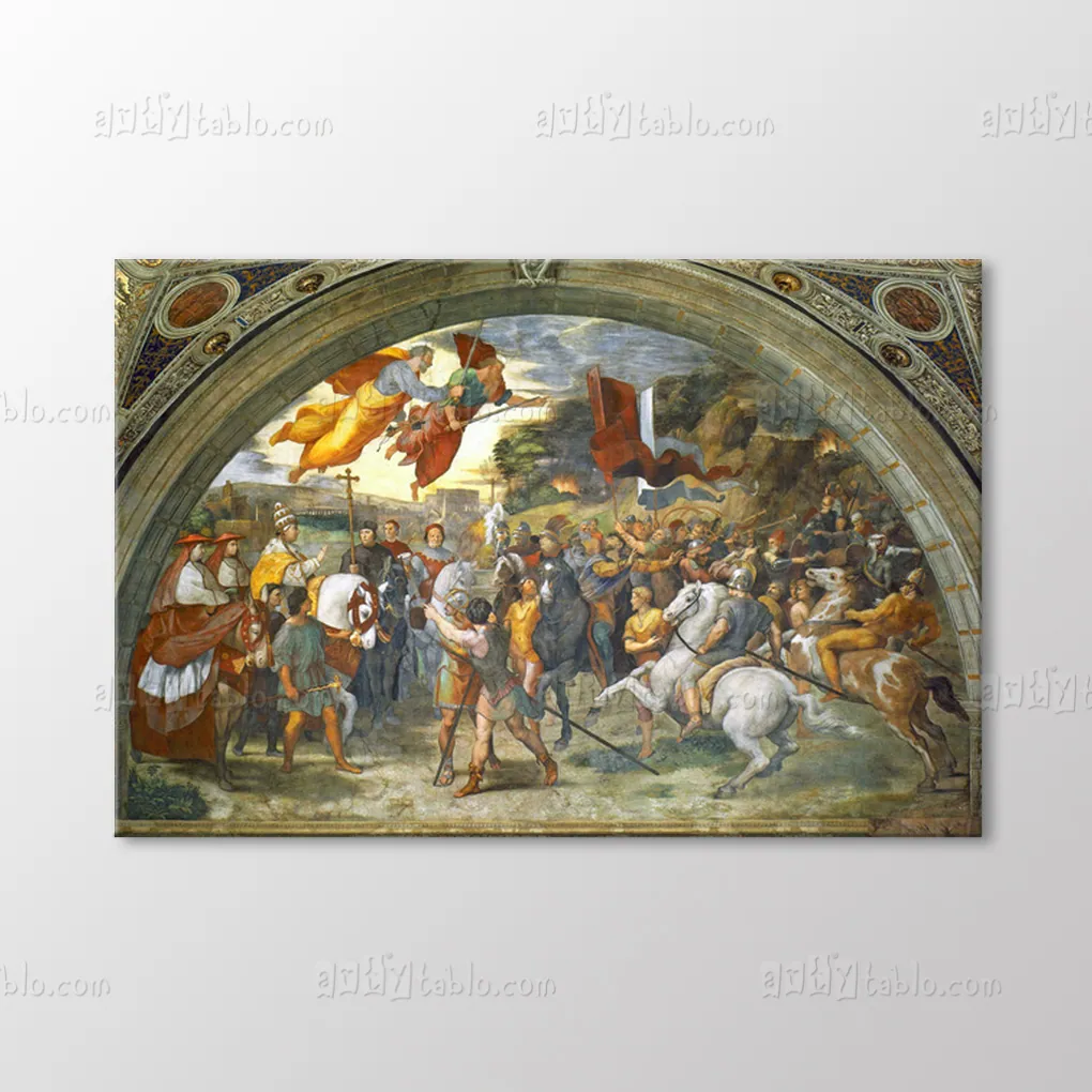 Encuentro Entre León Magno Y Atila Tablo canvas wall art