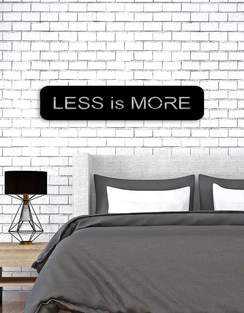 Less is More metal wall art