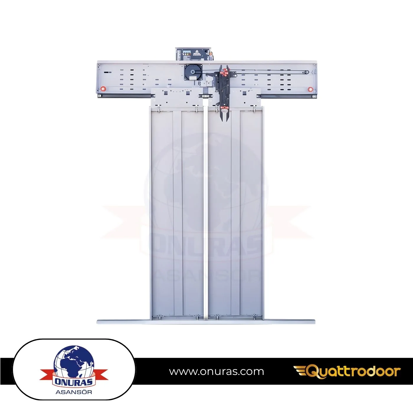 باب كابينة مصعد مركزي 2 Panel Brushless