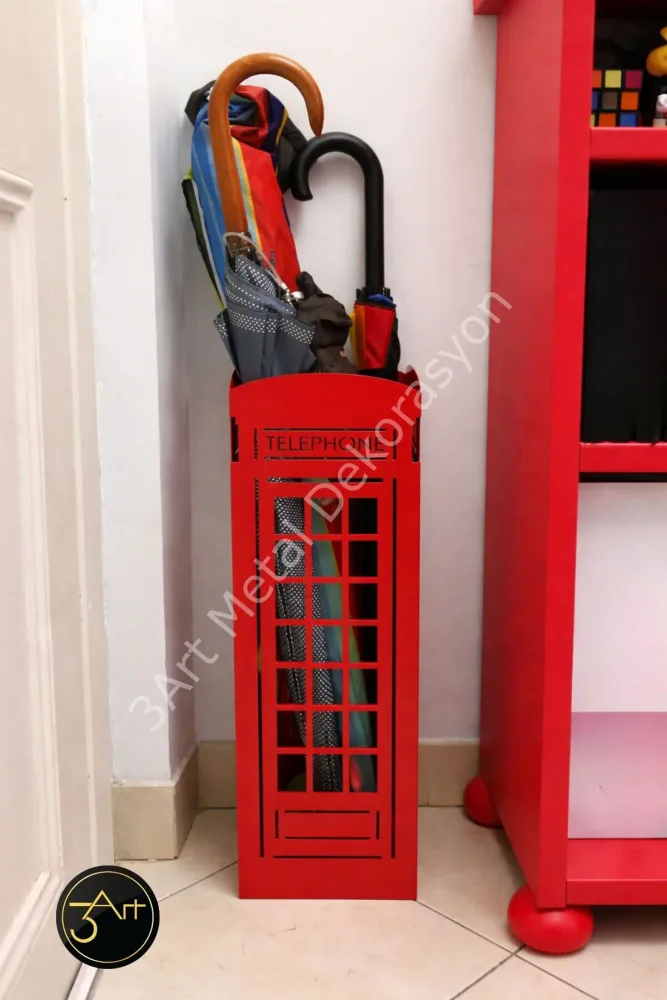 Decorative Phone Booth Umbrella Stand