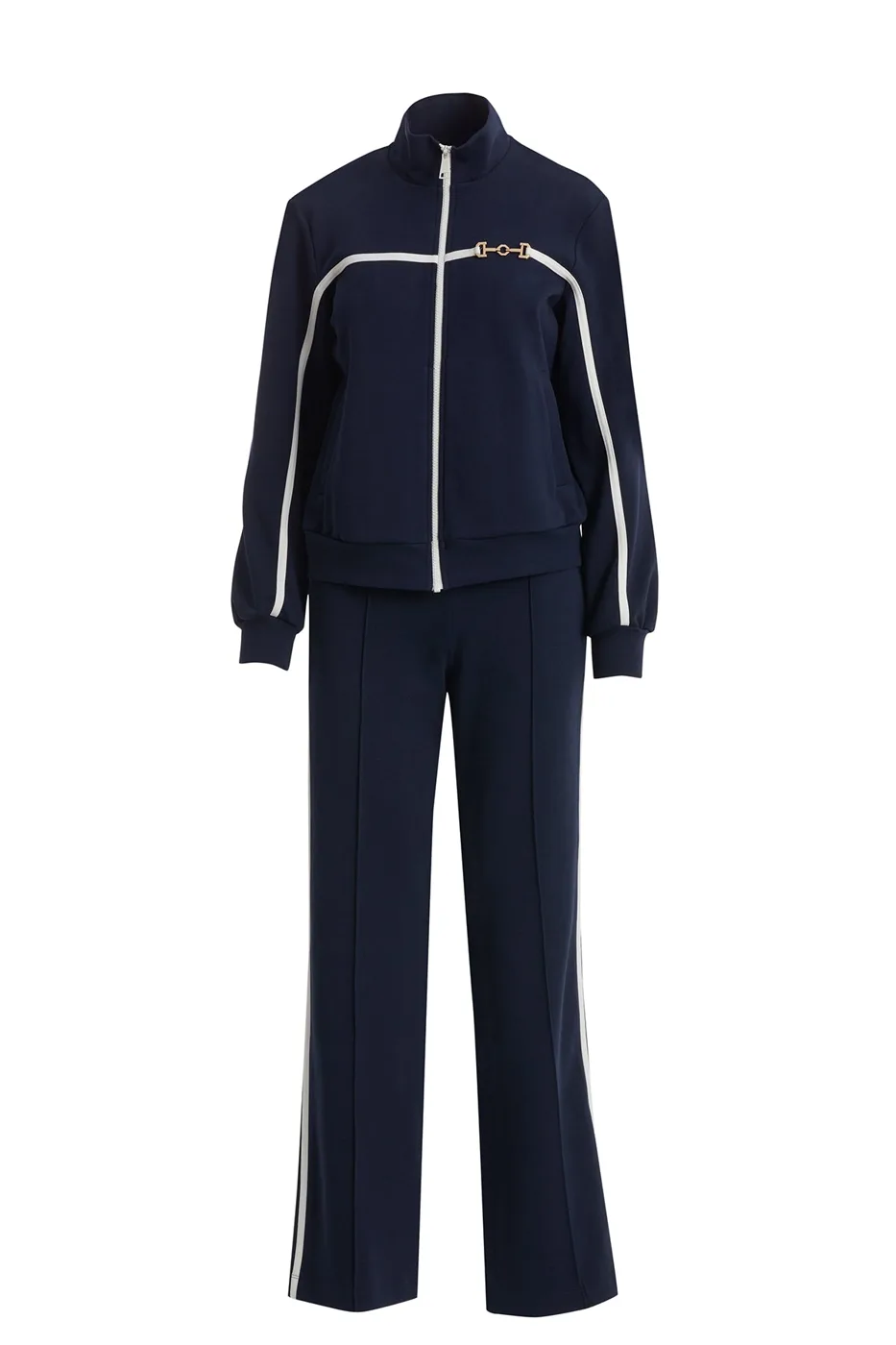 Navy Tracksuit Set With Stripe And Accessory Detail