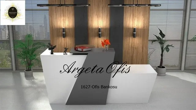 كاونتر محاسبة واستقبال مستقيم Argeta 1627 بواجهة مائلة على شكل V
