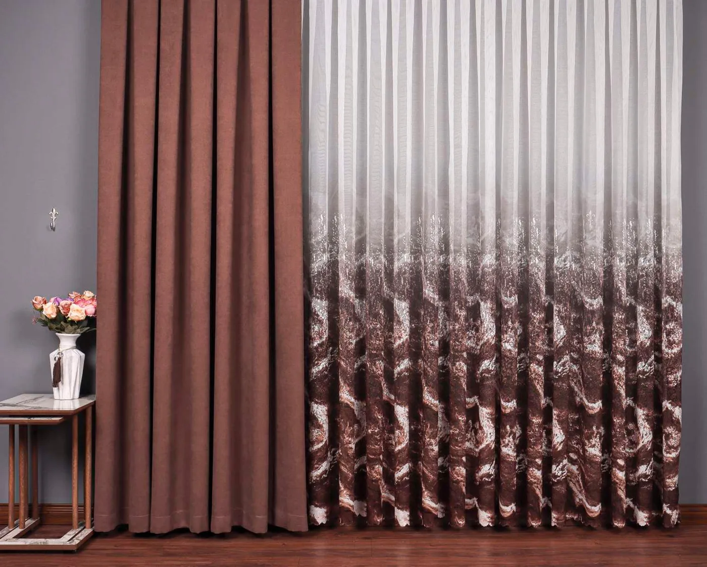 Pardes Hayal Tulle Curtain Brown
