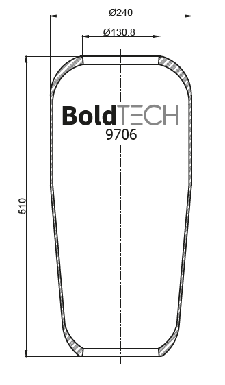 9706 R BoldTech Air Springs for Cab, Seat and Lift Systems, Vehicle Rotary Air Springs