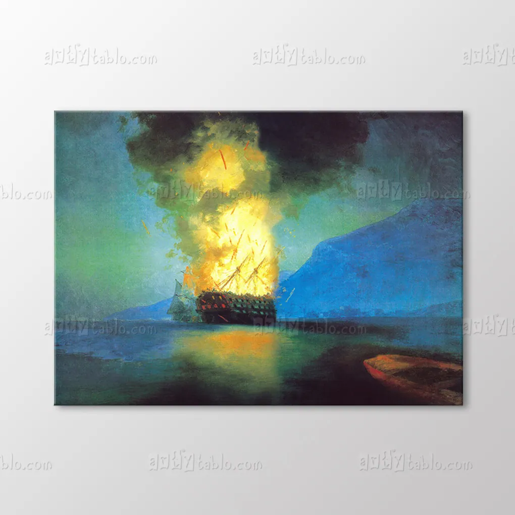 Patlayan Gemi, 1900 Tablo canvas wall art