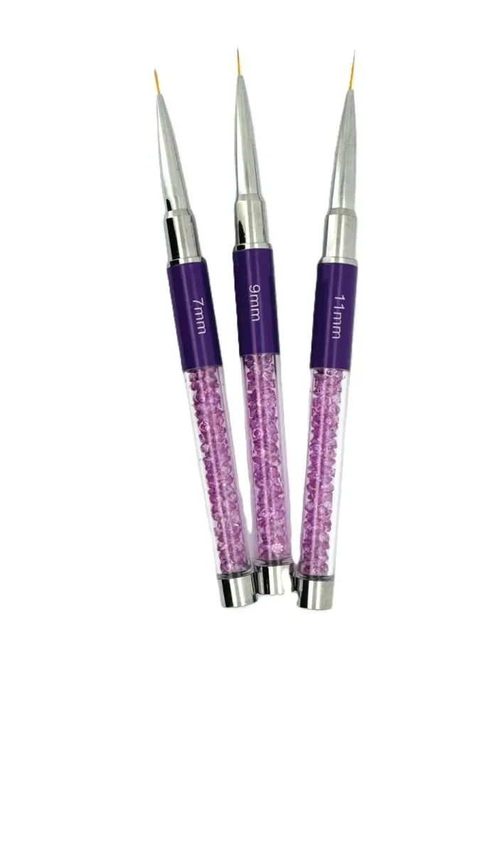Purple detail brush set of 3