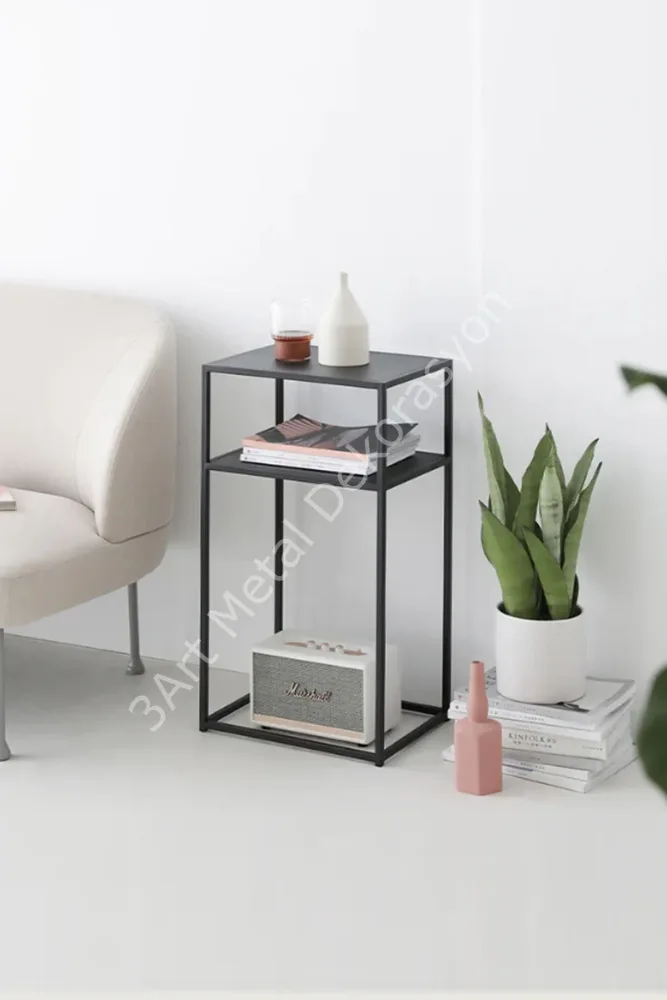 Decorative Metal Side Table for Bed and Sofa