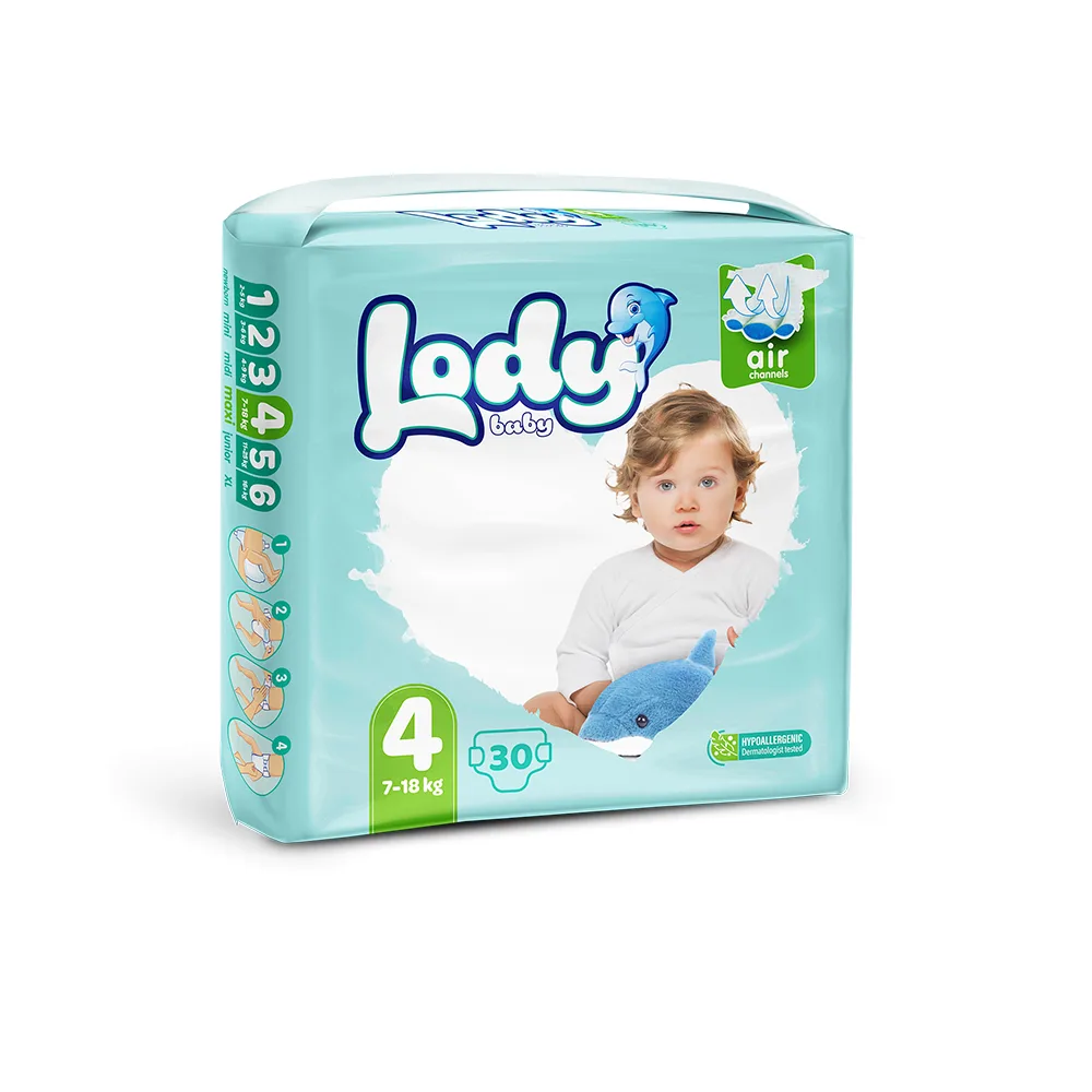 حفاضات أطفال LODY AIR MAXI (7-18 Kg.) 30 X 5 ECO PACK