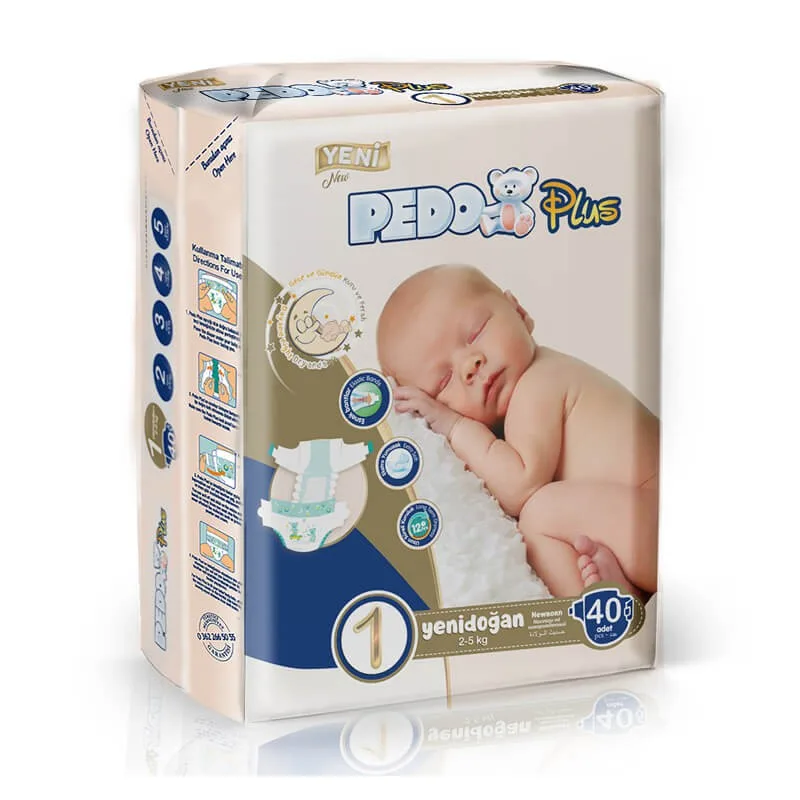 حفاضات أطفال Pedo مقاس 1