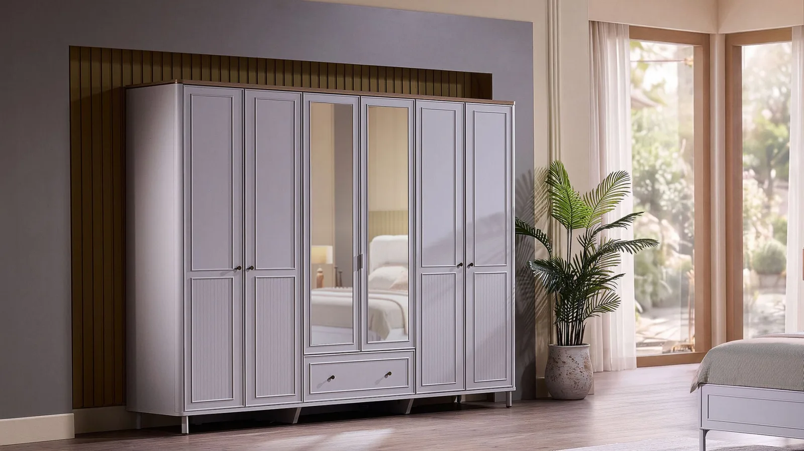 Marcelo six-door wardrobe