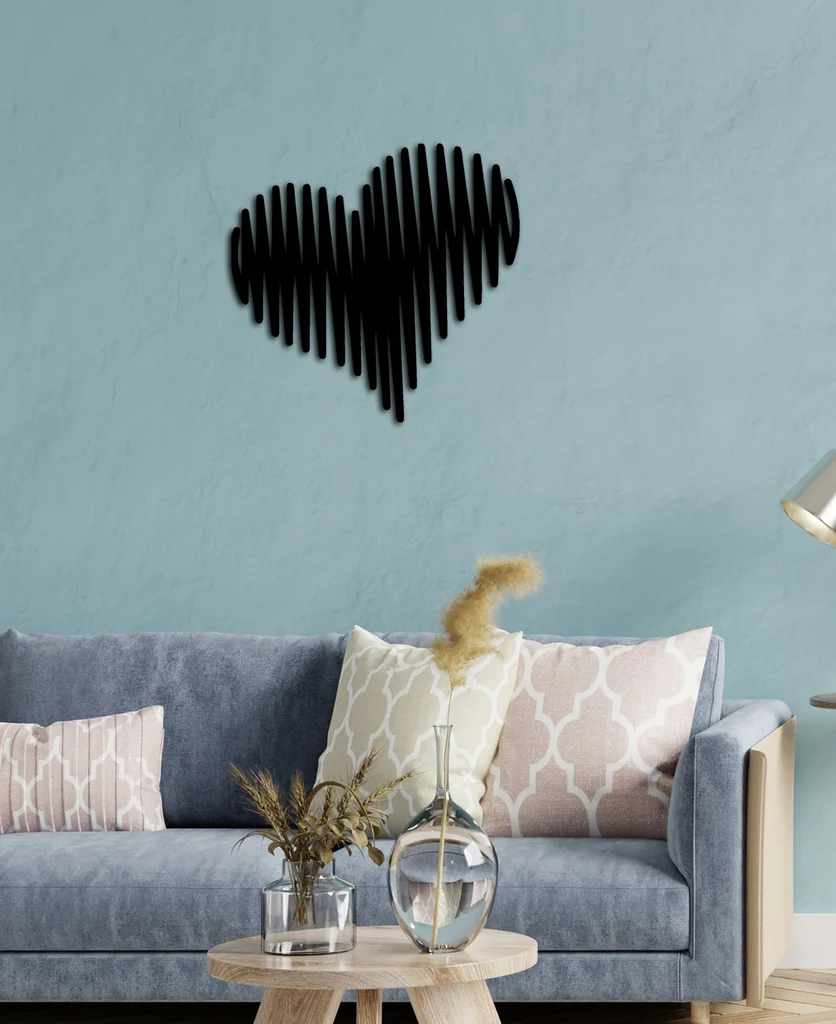 Kalp Ritmi EKG metal wall art