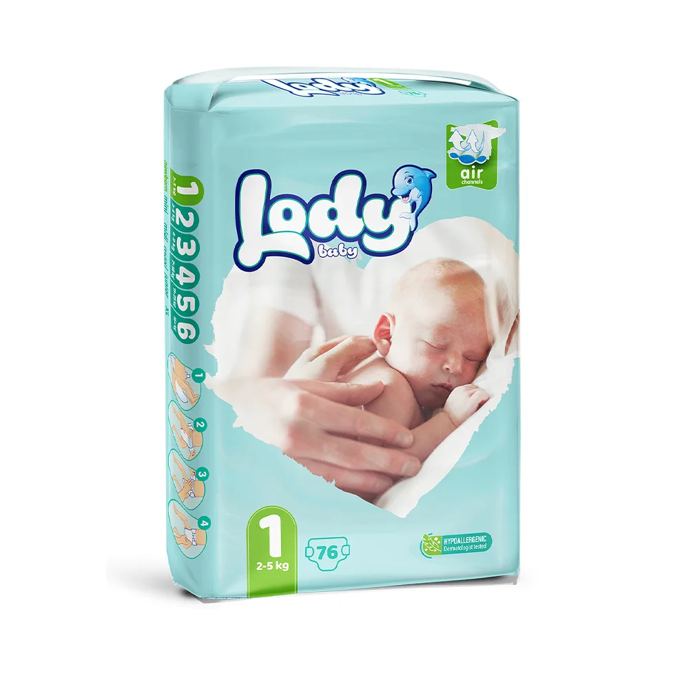 حفاضات أطفال LODY BABY NEWBORN 2-5 Kg Jumbo