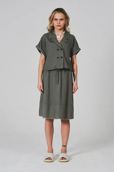 Pinaldi short-sleeve jacket and skirt set (model K2)