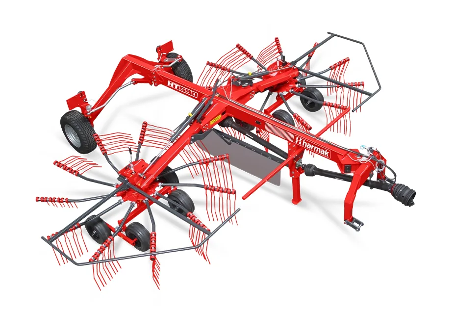 Double-rotor hay rake