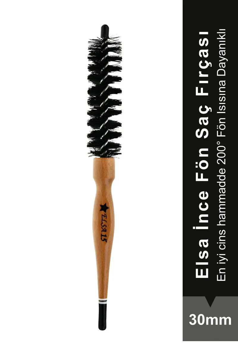 15 slim wooden 30 mm blow-dry brush