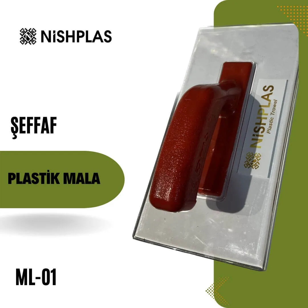 Large transparent plastic trowel Şeffaf Plastik Mala Büyük