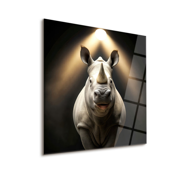 Rhino glass wall art GLC0082