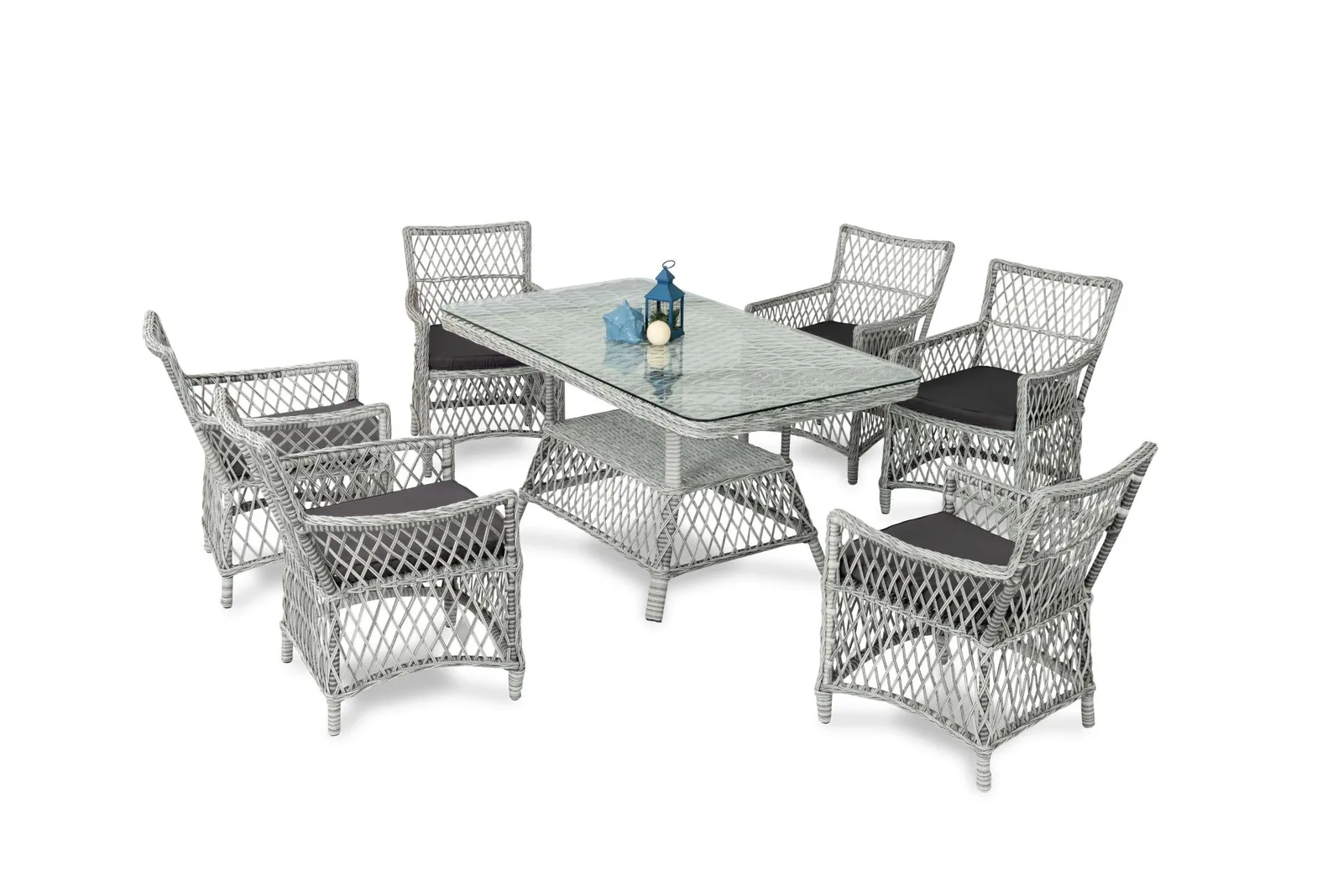 طقم طعام خارجي Artemis 6 Kisilik Rattan