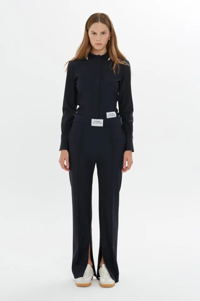 Side Slit-Detail Comfortable Tracksuit