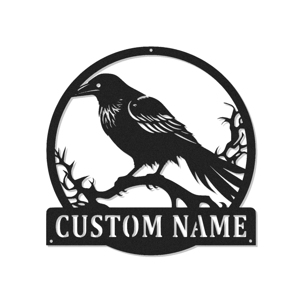 Raven Silhouette LED Sign