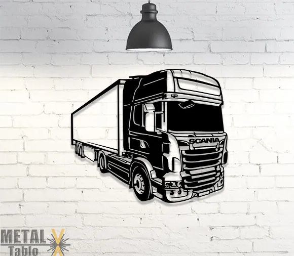 Scania Kamyon Lazer Kesim metal wall art