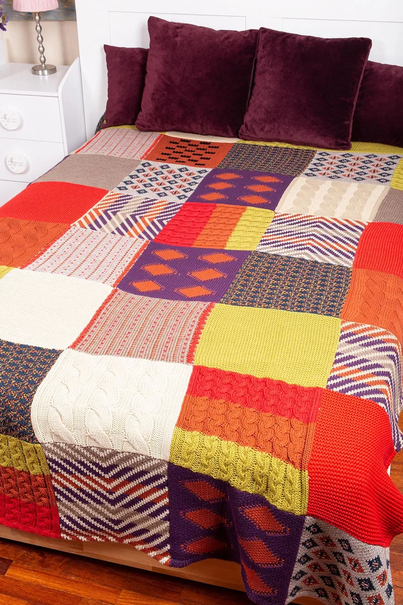 Peraluna double patchwork blanket