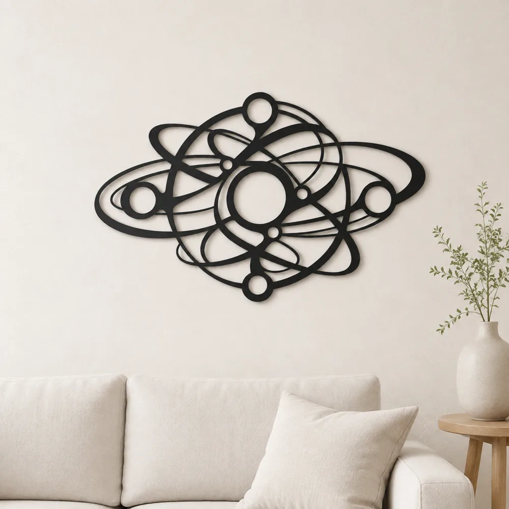 Orbiting Circle Harmony Metal Wall Art
