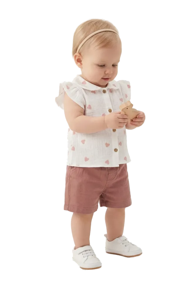 ARD 4069 Baby Blouse and Shorts Outfit