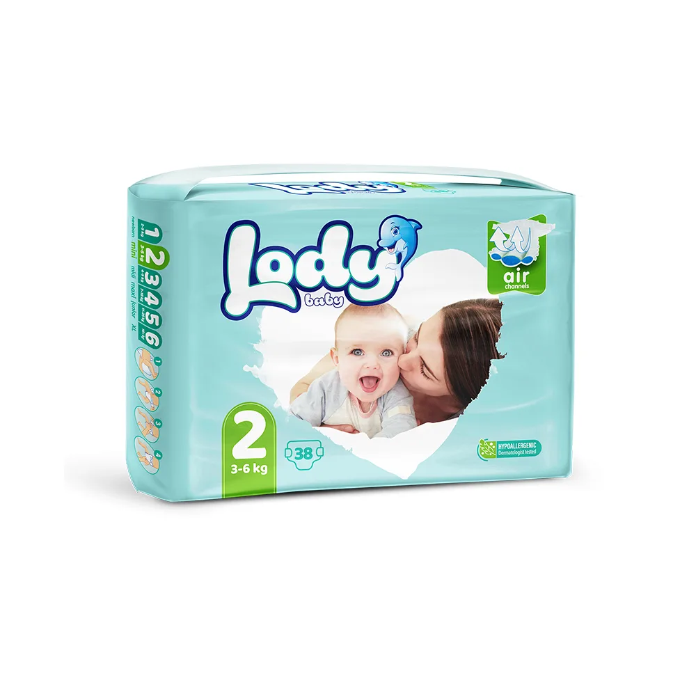 حفاضات أطفال LODY AIR MINI 3-6 Kg 38 X 5