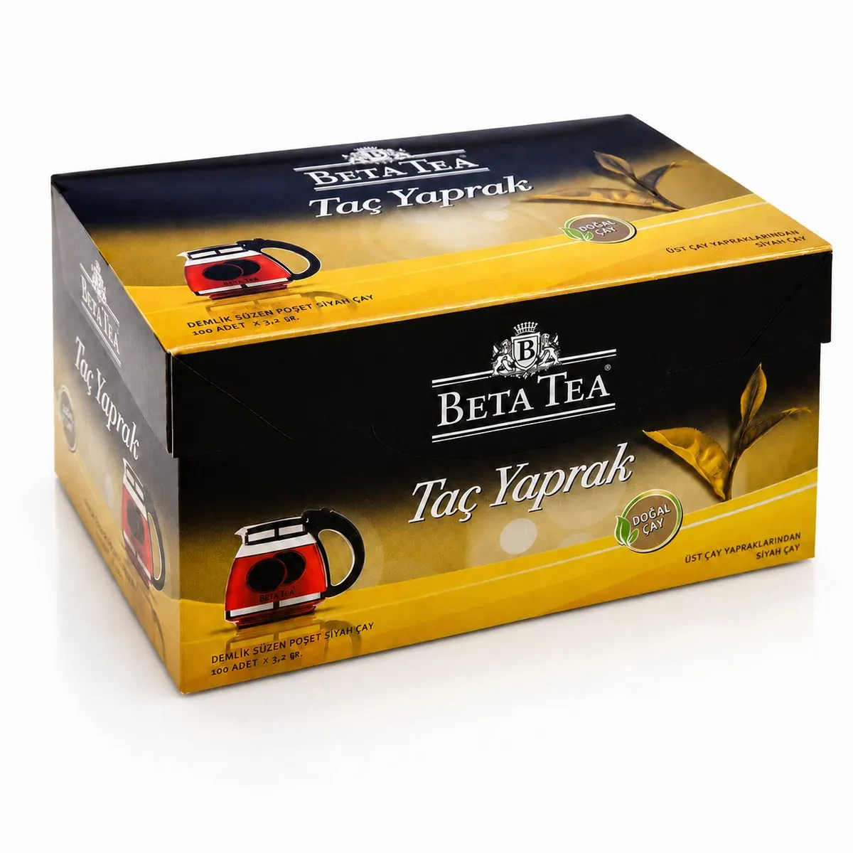 Beta Tea شاي تاج الورق أكياس للبراد 100 كيس