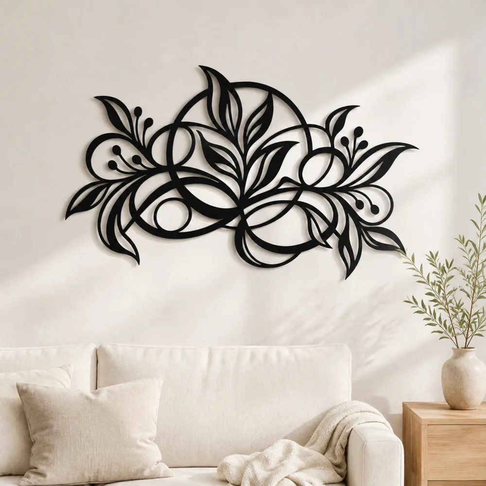 Botanical Abstract Fusion Metal Wall Art